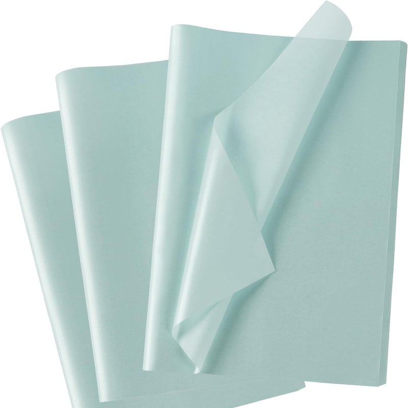 RUIFUN Metallic Light Blue Tissue Paper Sheets 20 x 14 inches  60 Sheets Shiny Baby Blue Tissue Paper for Gift Bags Crafts Gift Wrapping  Blue Tissue Paper Bulk for Birthday Weddings Baby Shower Party Decor - Image 1